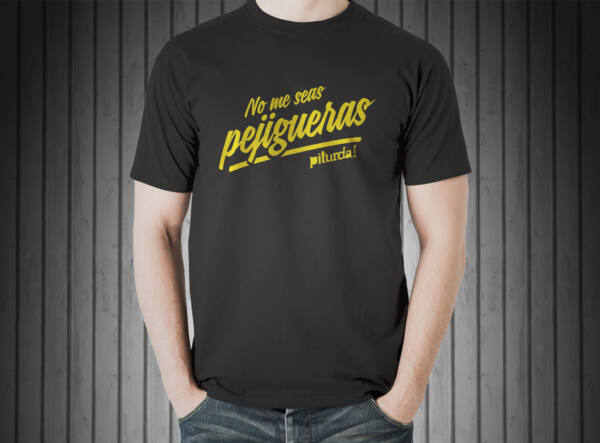 man in blank t-shirt